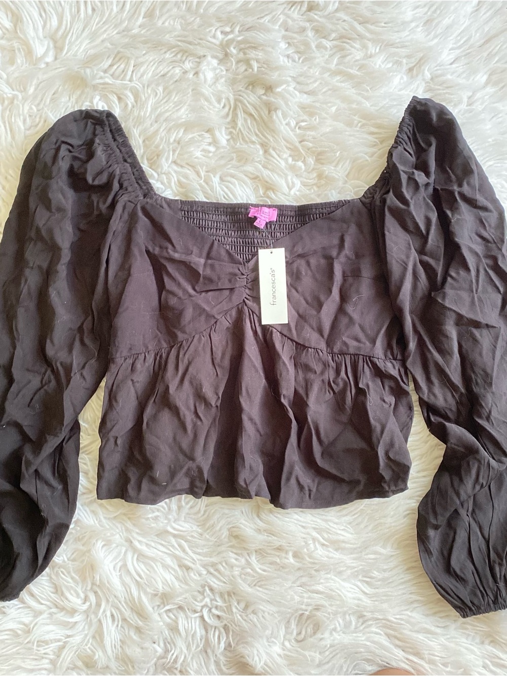 NWT Francesca’s Black Blouse